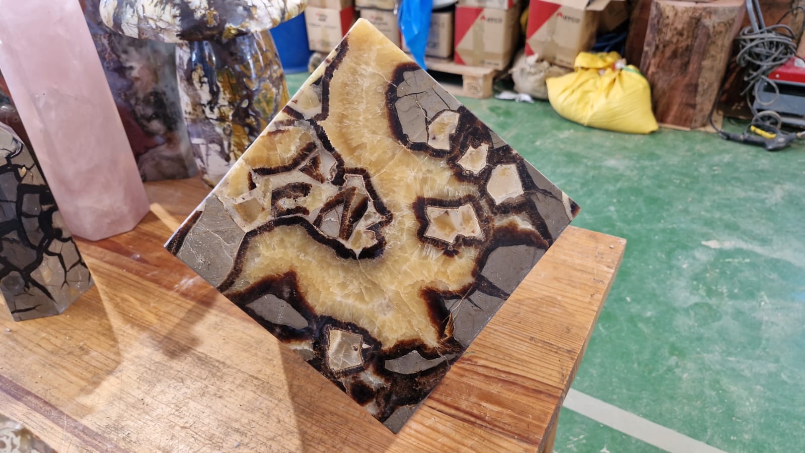 (+12 WEEKS!) Polished XXL Septerye Standing Cube x 1 From Mahajanga, Madagascar