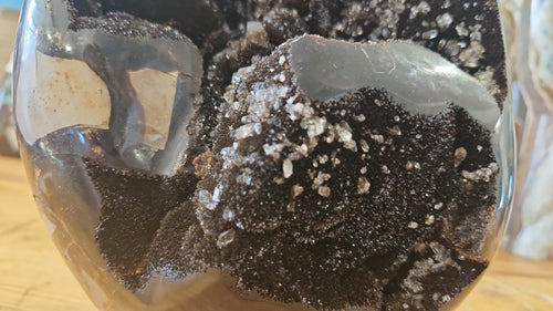 (+12 WEEKS!) Polished and Natural Septerye Sauvage Dragons Egg Geode x 1 From Mahajanga, Madagascar