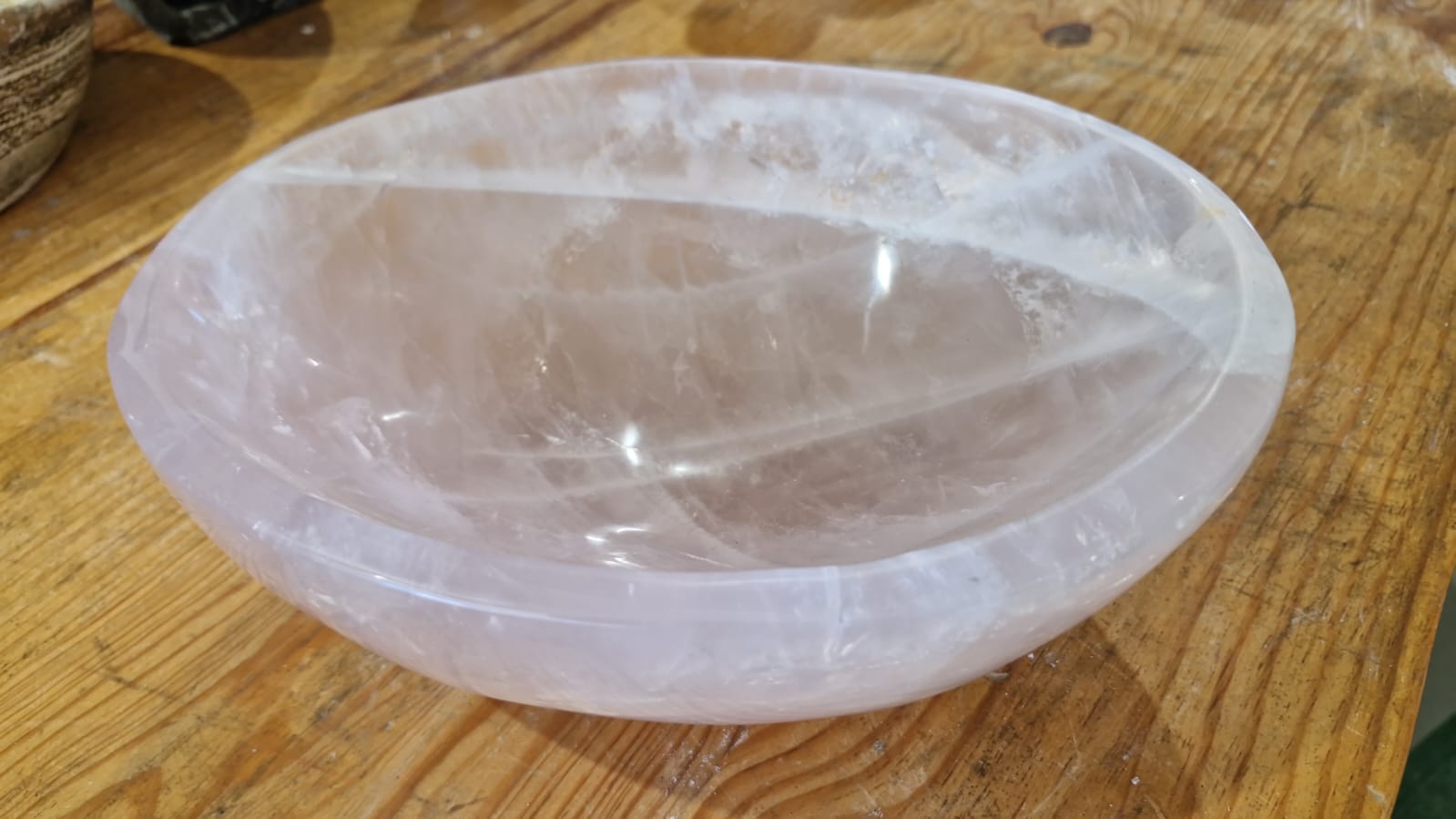 (+12 WEEKS!) Polished Large Gemmy Rose Quartz Bowl x 1 From Ambatondrazaka, Madagascar