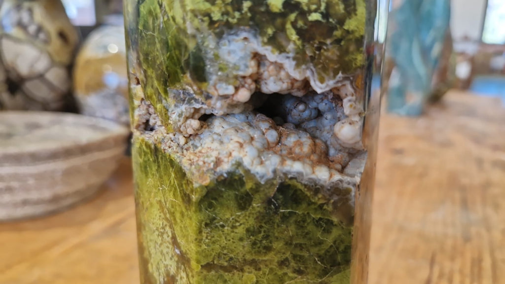 (+12 WEEKS!) Polished Large Green Opal Standing Display Crystal x 1 From Betroka, Madagascar