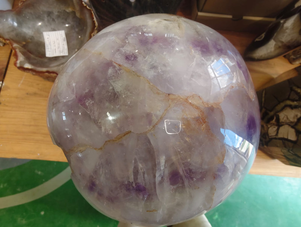 (+12 WEEKS!) Polished XL Purple Amethyst Agate Mushroom Sculpture x 1 From Maintirano, Madagascar