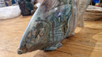 (+12 WEEKS!) Hand Made XL Rare Ocean Jasper Fish Sculpture x 1 From Boeny, Madagascar