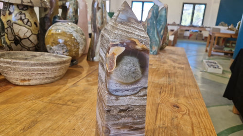 (+12 WEEKS!) Polished Large Rare Ocean Jasper Standing Display Crystal x 1 From Boeny, Madagascar