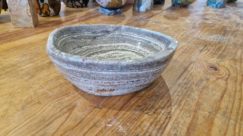 (+12 WEEKS!) Polished Large Rare Ocean Jasper Bowl x 1 From Boeny, Madagascar