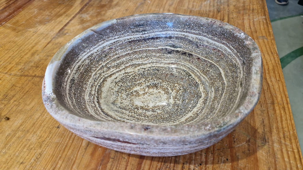 (+12 WEEKS!) Polished Large Rare Ocean Jasper Bowl x 1 From Boeny, Madagascar