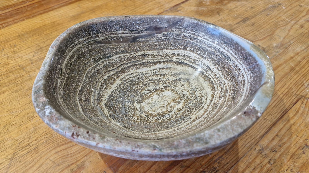 (+12 WEEKS!) Polished Large Rare Ocean Jasper Bowl x 1 From Boeny, Madagascar