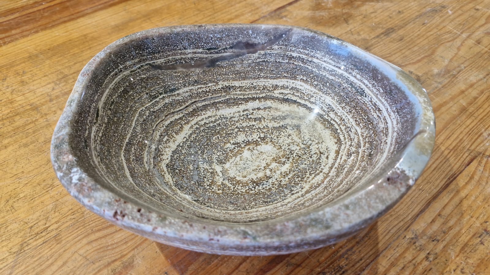 (+12 WEEKS!) Polished Large Rare Ocean Jasper Bowl x 1 From Boeny, Madagascar