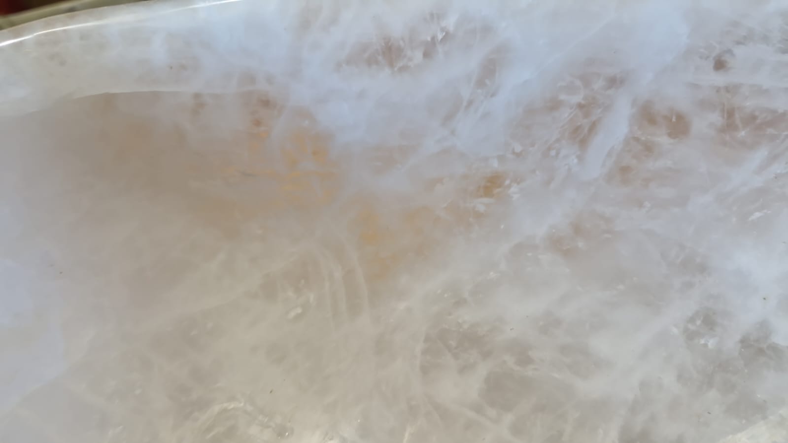 (+12 WEEKS!) Polished XL Snow White Quartz Bowl x 1 From Madagascar