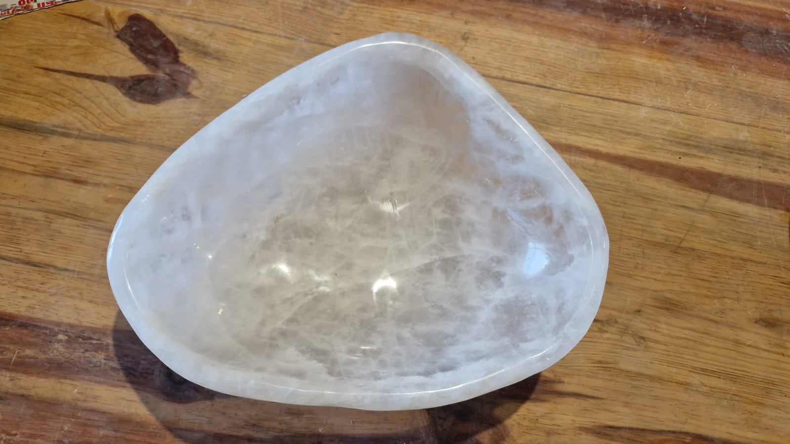 (+12 WEEKS!) Polished XL Snow White Quartz Bowl x 1 From Madagascar