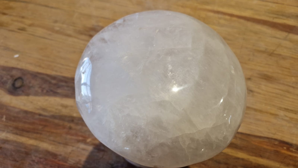 (+12 WEEKS!) Polished Large White Snow Quartz Mushroom x 1 From Madagascar