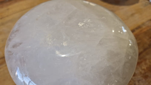 (+12 WEEKS!) Polished Large White Snow Quartz Mushroom x 1 From Madagascar