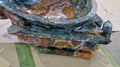 (+12 WEEKS!) Hand Made XXL Rare Ocean Jasper Vasque/Bowl with Double Terminated Crystals x 1 From Boeny, Madagascar