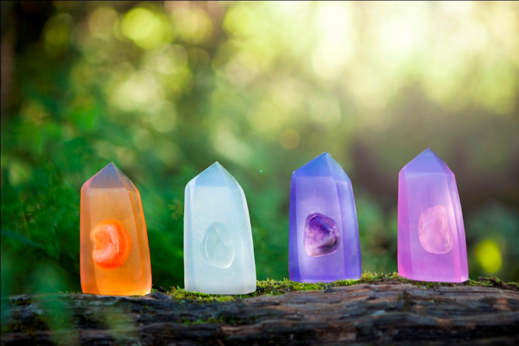 Chevron Amethyst Glycerin Handmade Soap With Lavender Essential Oil - sold per soap - From South Africa - Toprock Gemstones and Minerals 