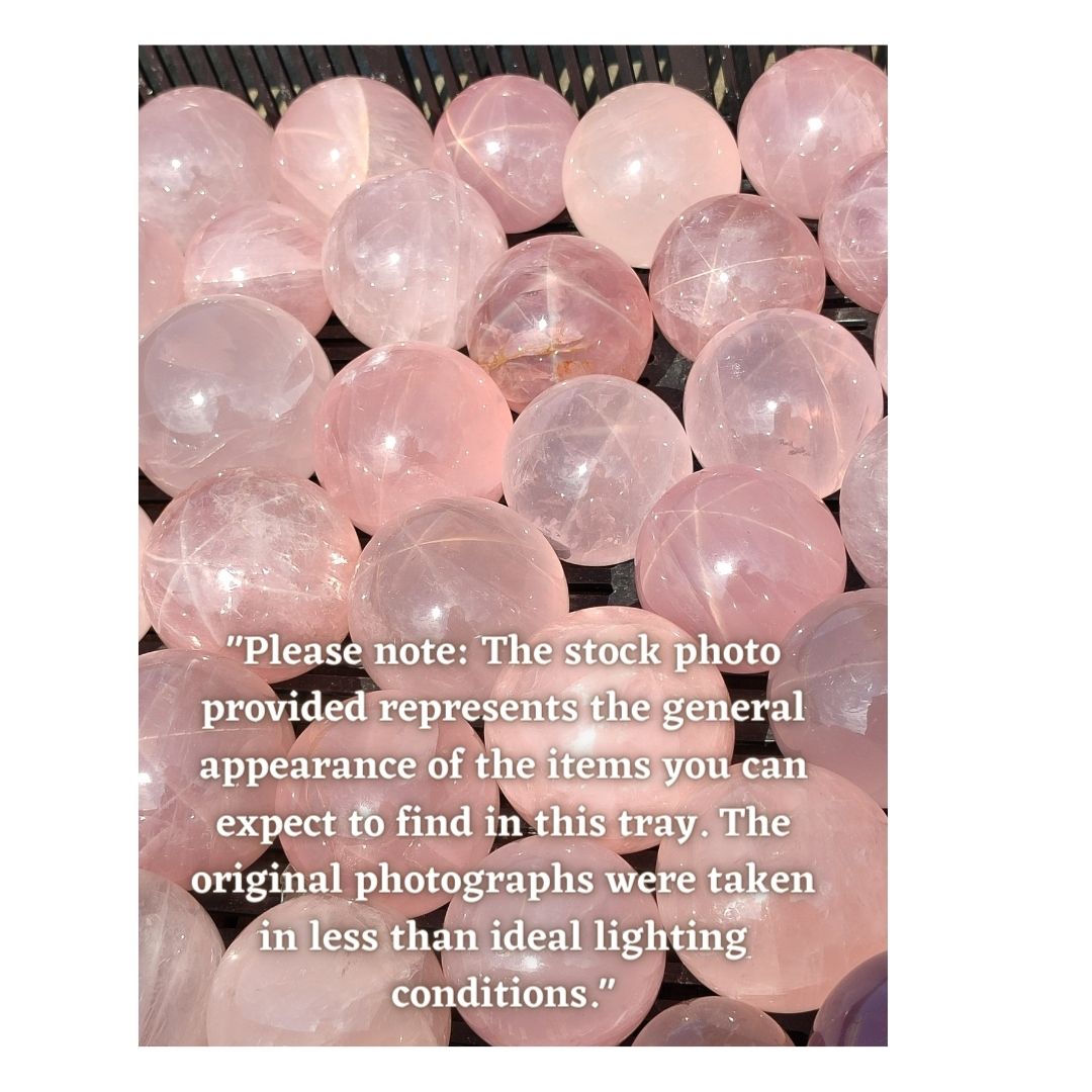 Polished Star Rose Quartz Spheres  x 6 From Ambatondrazaka, Madagascar - Toprock Gemstones and Minerals 