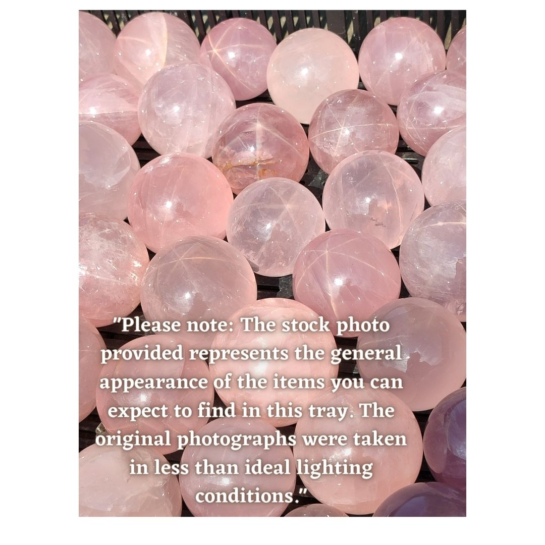 Polished Star Rose Quartz Spheres  x 3 From Madagascar - Toprock Gemstones and Minerals 