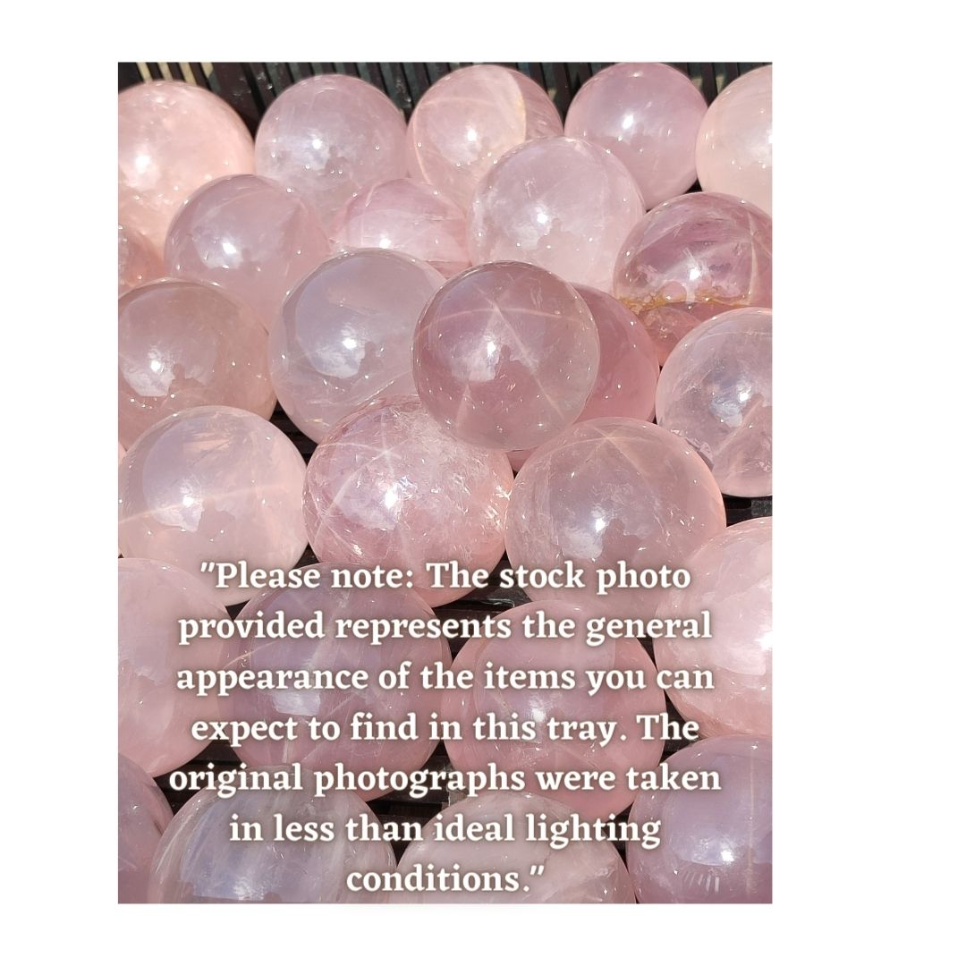 Polished Rare Star Rose Quartz Spheres  x 2 From Madagascar - Toprock Gemstones and Minerals 