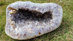 (+12 WEEKS!) Polished and Natural XL Agate Amethyst Crystalline Centred Geode x 1 From Maintirano, Madagascar