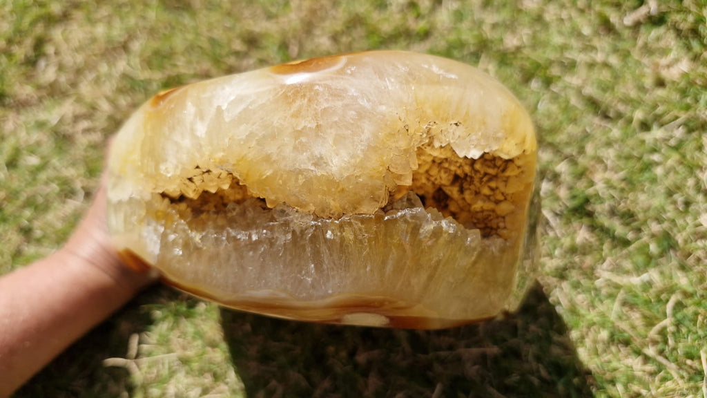 (+12 WEEKS!) Polished and Natural Large Carnelian Gemstone Standing Display Piece x 1 From Marovoay, Madagascar