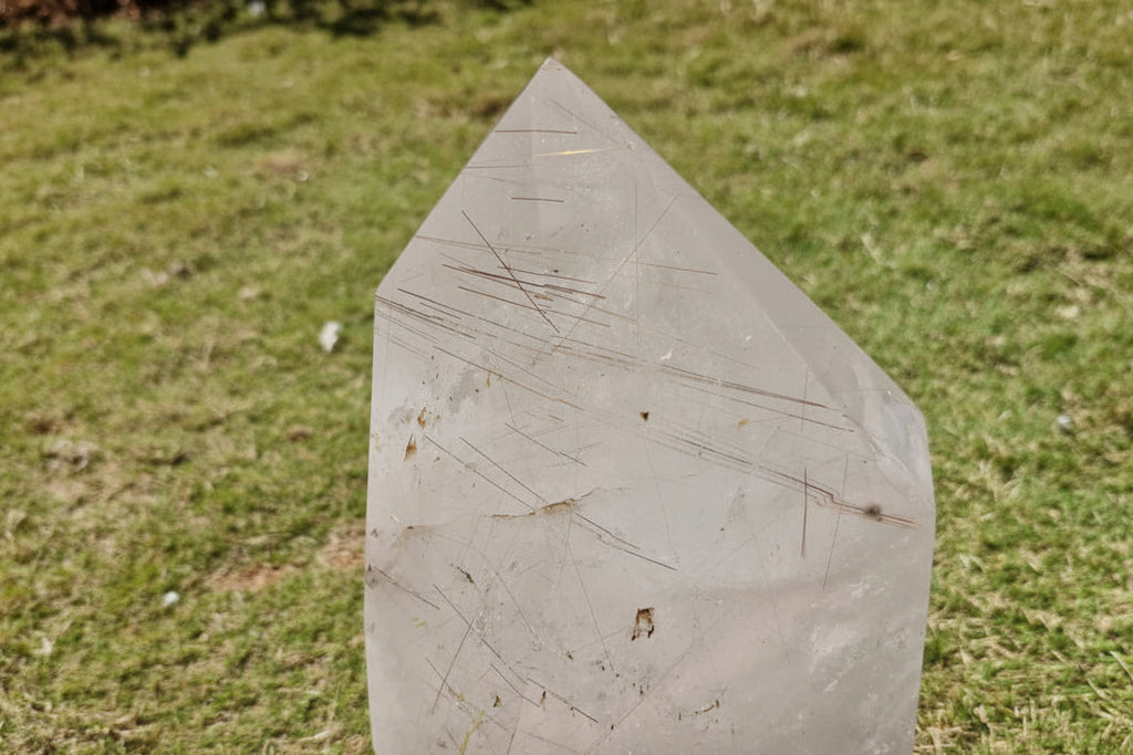(+12 WEEKS!) Polished XXL Quartz Crystal with Copper Rutile Inclusions x 1 From Madagascar