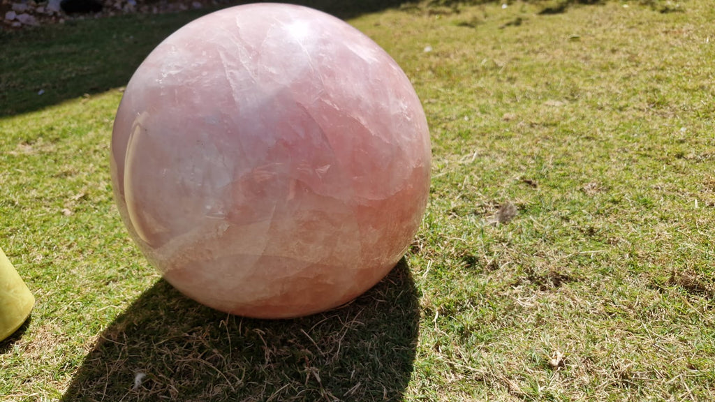 (+12 WEEKS!) Polished XXL Gemmy Rose Quartz Ball x 1 From Ambatondrazaka, Madagascar
