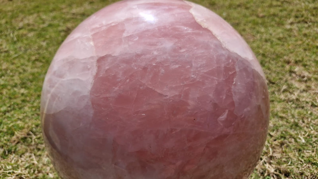 (+12 WEEKS!) Polished XXL Gemmy Rose Quartz Ball x 1 From Ambatondrazaka, Madagascar