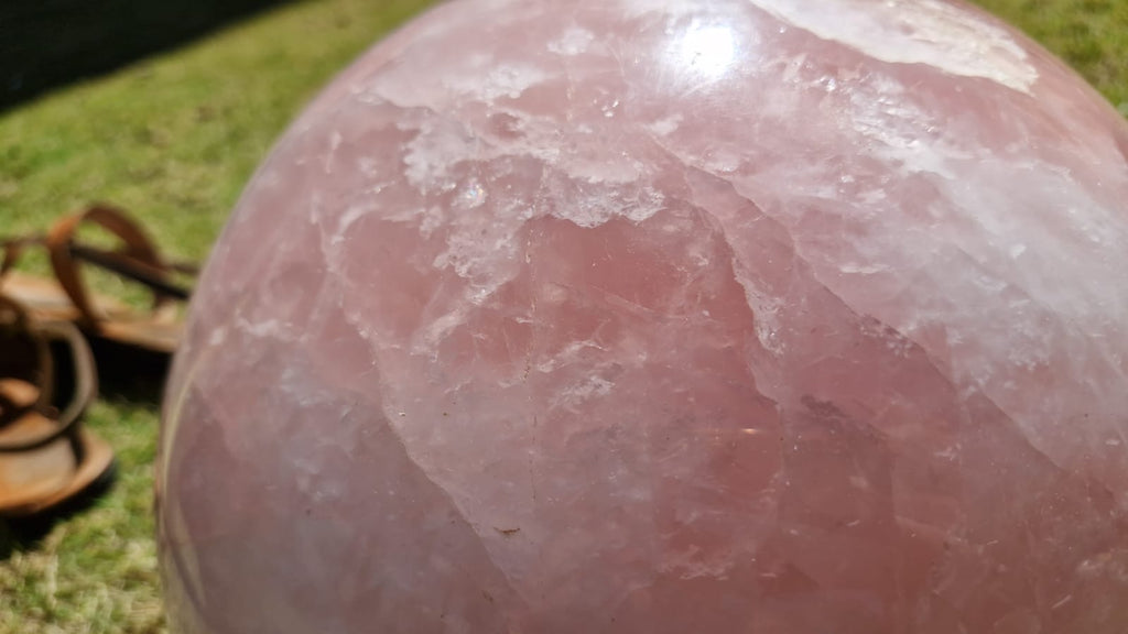 (+12 WEEKS!) Polished XXL Gemmy Rose Quartz Ball x 1 From Ambatondrazaka, Madagascar