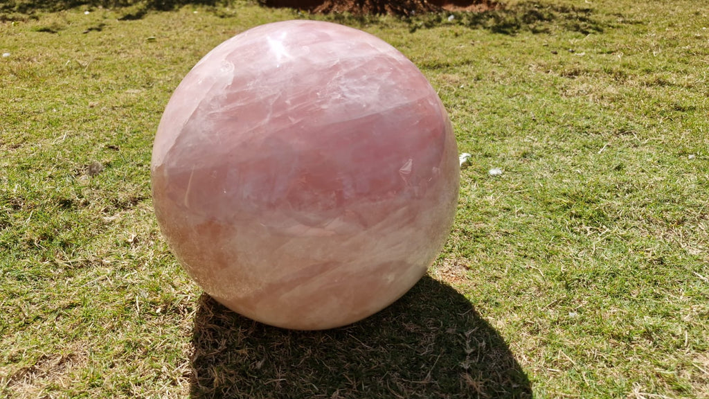 (+12 WEEKS!) Polished XXL Gemmy Rose Quartz Ball x 1 From Ambatondrazaka, Madagascar