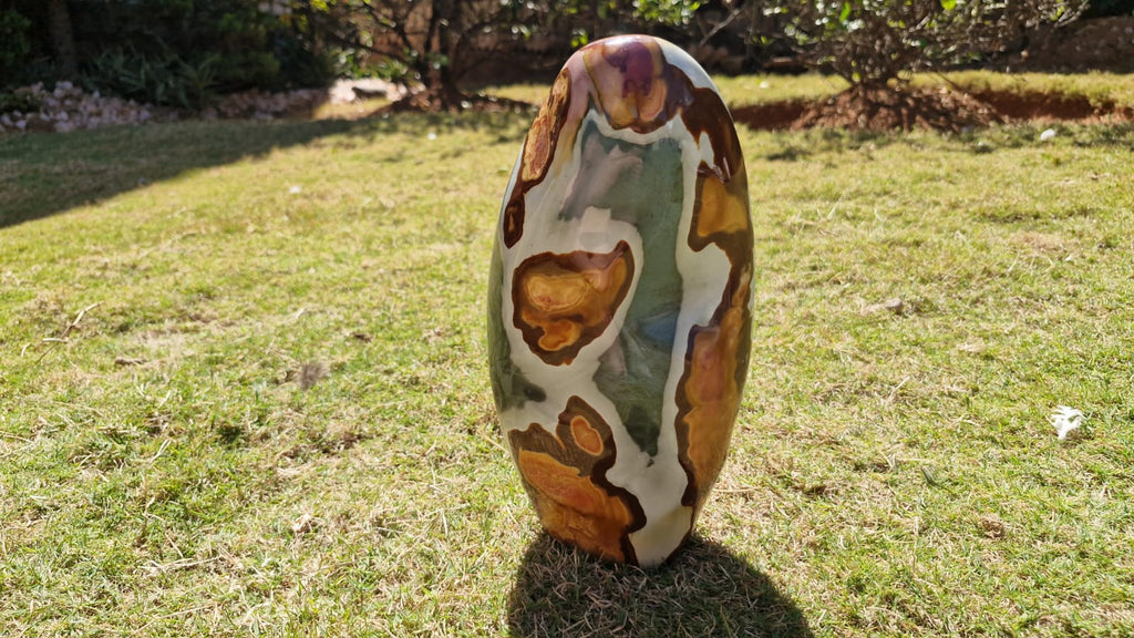 (+12 WEEKS!) Polished XL Polychrome Jasper Standing Display Piece x 1 From NW Coast, Madagascar