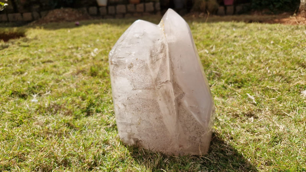 (+12 WEEKS!) Polished XL Twin Smokey Quartz Crystal with Inclusions x 1 From Madagascar