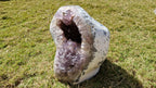 (+12 WEEKS!) Polished and Natural XL Agate with Amethyst Centre Geode x 1 From Maintirano, Madagascar
