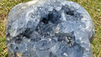 (+12 WEEKS!) Polished and Natural Large Gemmy Celestite Heart x 1 From Sakoane, Madagascar