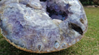 (+12 WEEKS!) Polished and Natural XXL Agate with Amethyst Crystal Centred Geode x 1 From Maintirano, Madagascar