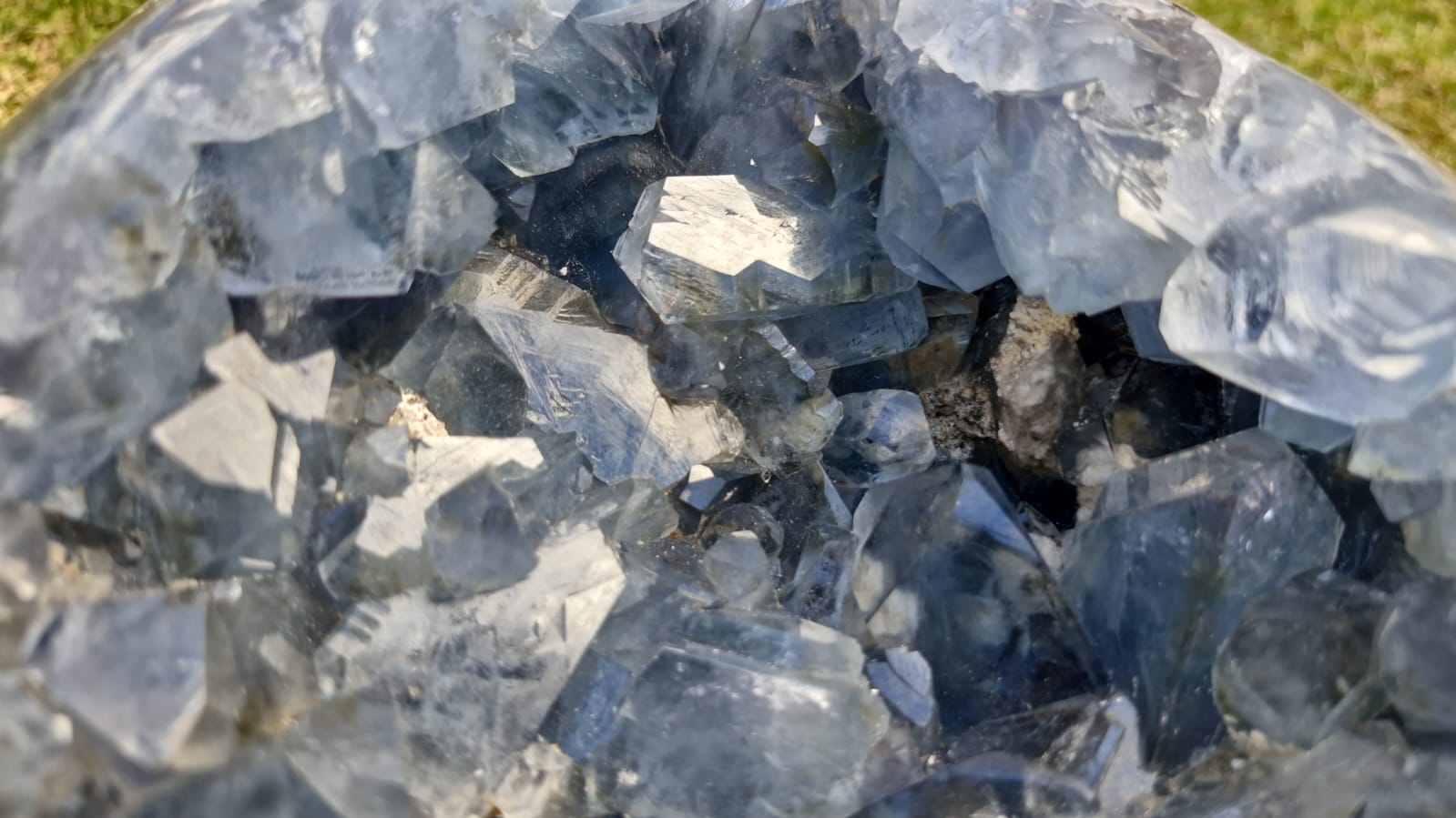 (+12 WEEKS!) Polished and Natural Celestite Gemstone Heart x 1 From Sakoane, Madagascar
