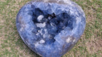 (+12 WEEKS!) Polished and Natural Celestite Gemstone Heart x 1 From Sakoane, Madagascar