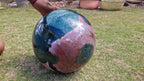 (+12 WEEKS!) Polished XXL Rare Ocean Jasper Sphere with Natural Vug Cavities x 1 From Boeny, Madagascar