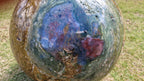 (+12 WEEKS!) Polished XXL Rare Ocean Jasper Sphere with Natural Vug Cavities x 1 From Boeny, Madagascar