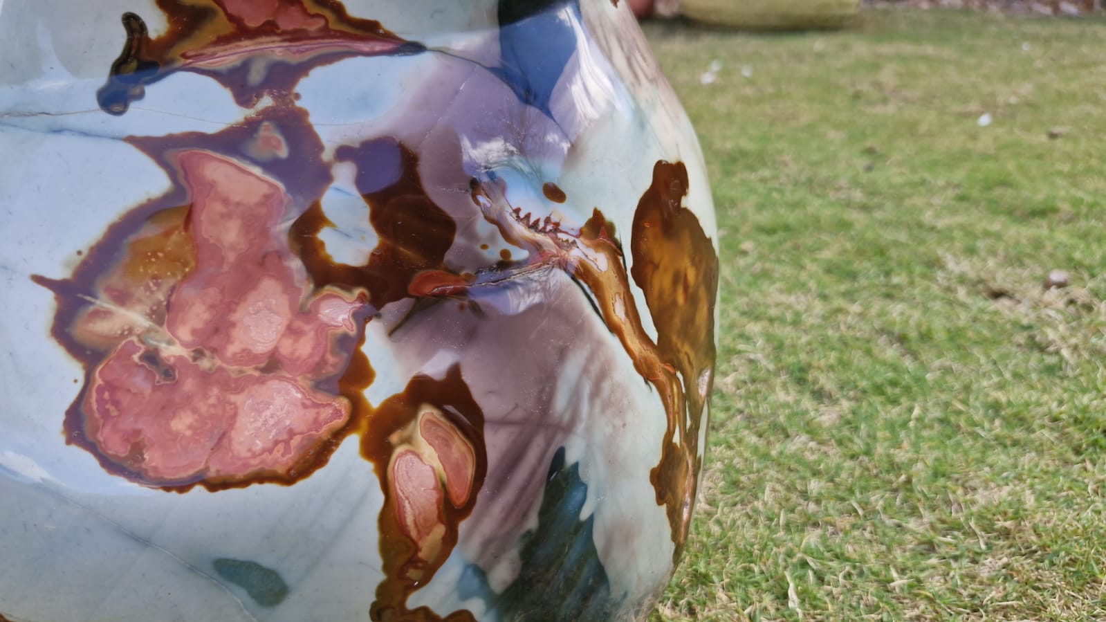 (+12 WEEKS!) Polished XXL Polychrome Jasper Standing Display Piece x 1 From NW Coast, Madagascar