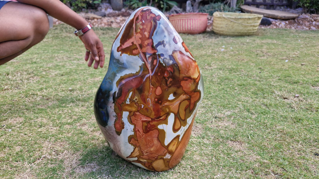 (+12 WEEKS!) Polished XXL Polychrome Jasper Standing Display Piece x 1 From NW Coast, Madagascar