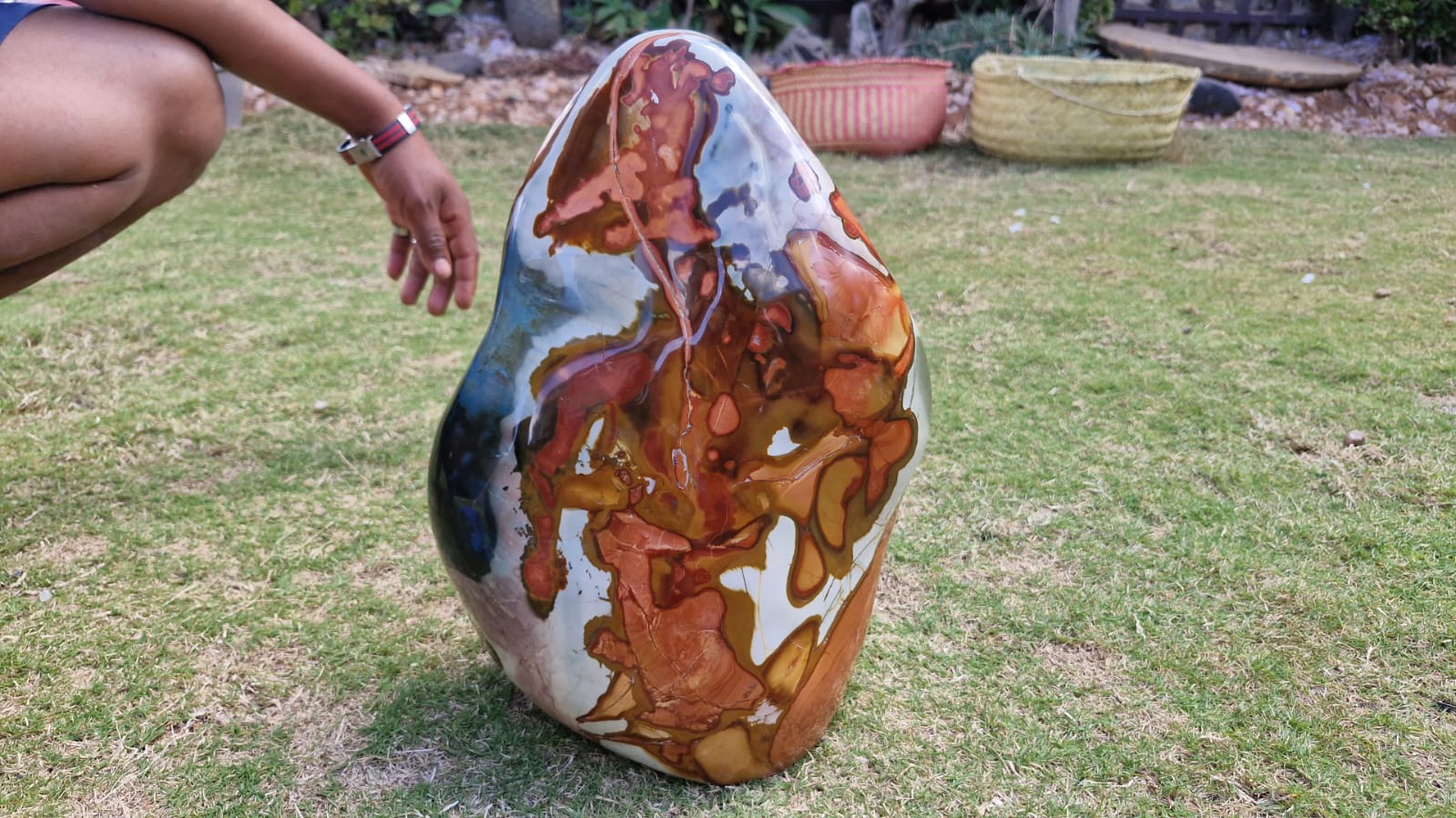 (+12 WEEKS!) Polished XXL Polychrome Jasper Standing Display Piece x 1 From NW Coast, Madagascar