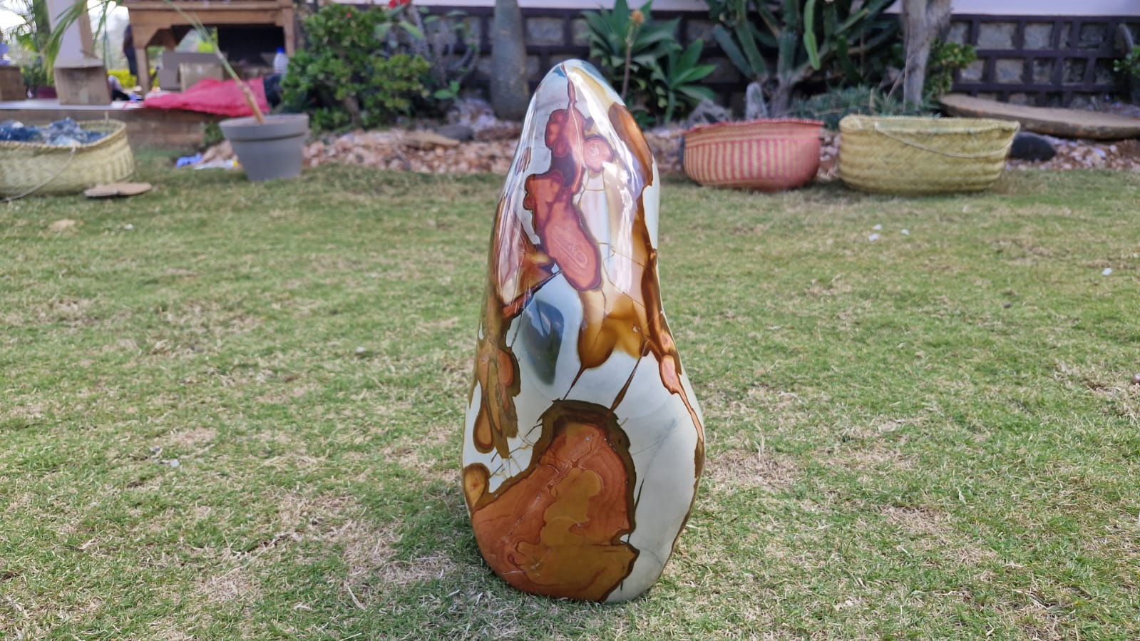 (+12 WEEKS!) Polished XXL Polychrome Jasper Standing Display Piece x 1 From NW Coast, Madagascar