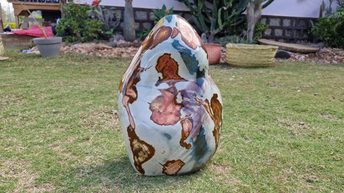 (+12 WEEKS!) Polished XXL Polychrome Jasper Standing Display Piece x 1 From NW Coast, Madagascar