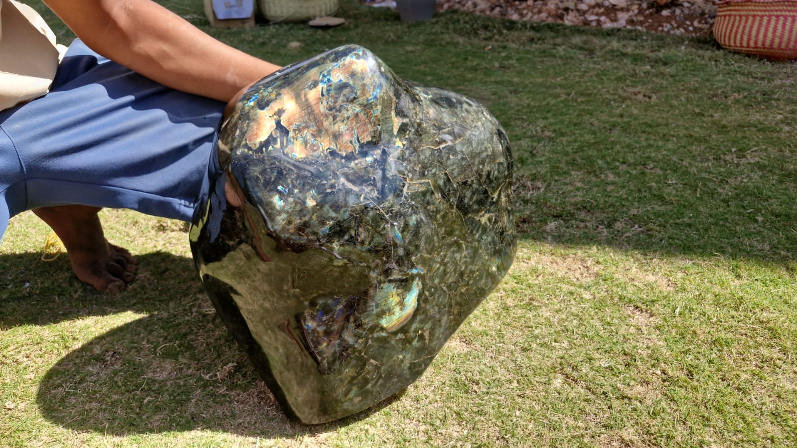 (+12 WEEKS!) Polished XXL Labradorite Standing Display Piece x 1 From Tulear, Madagascar