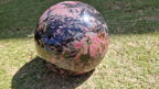 (+12 WEEKS!) Polished XL Rhodonite Gemstone Sphere x 1 From Ambindavato, Madagascar