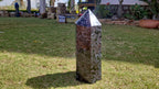 (+12 WEEKS!) Polished XL Gabro "Merlinite" Gemstone Standing Display Tower x 1 From Ambatofinandrahana, Madagascar