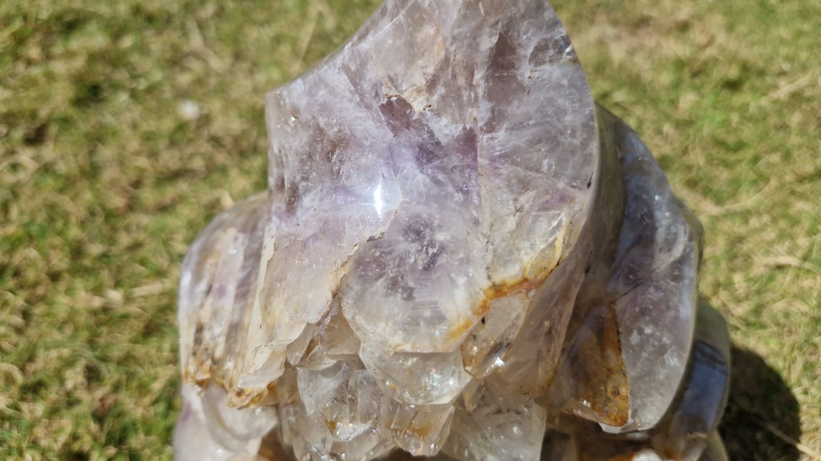 (+12 WEEKS!) Polished and Natural Large Agate with Amethyst Crystal Centre Geode Flame x 1 From Maintirano, Madagascar
