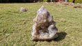(+12 WEEKS!) Polished and Natural Large Agate with Amethyst Crystal Centre Geode Flame x 1 From Maintirano, Madagascar