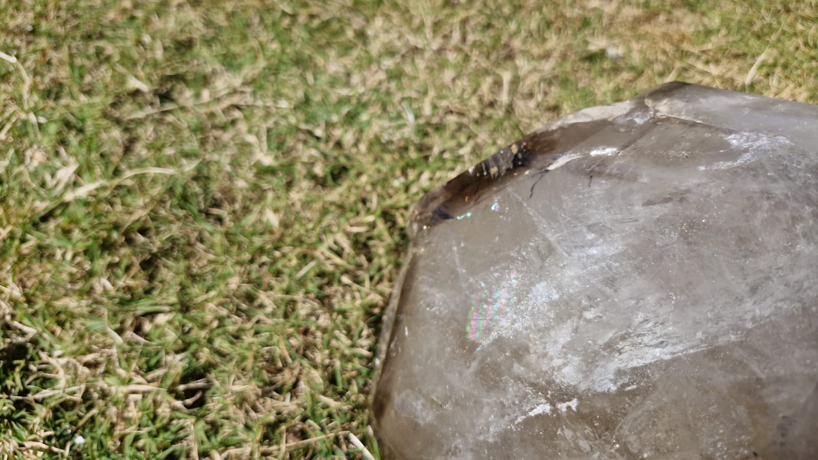 (+12 WEEKS!) Polished Large Smokey Window Quartz Crystal x 1 From Madagascar