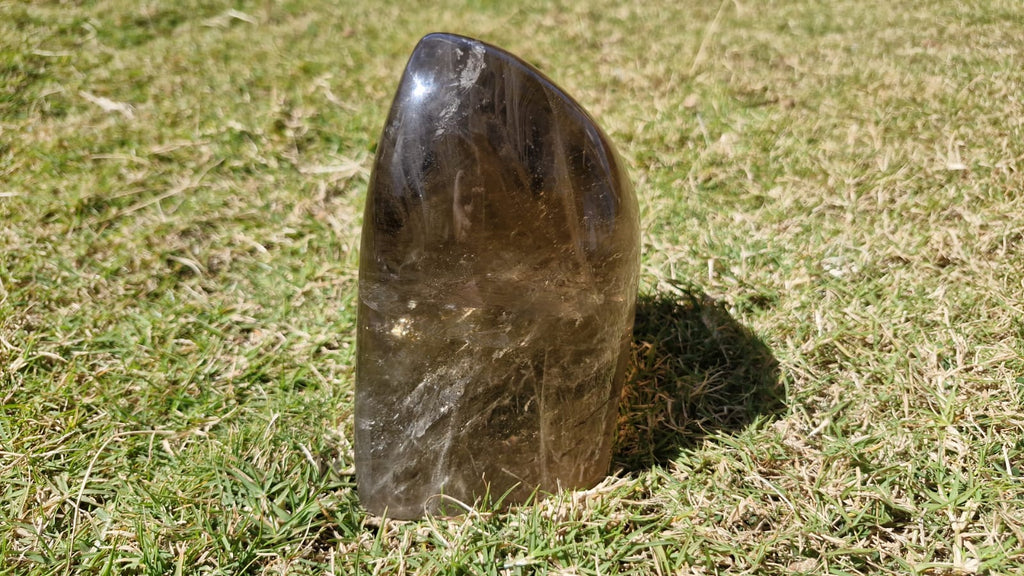 (+12 WEEKS!) Polished Large Smokey Rainbow Standing Display Free Form x 1 From Madagascar