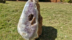 (+12 WEEKS!) Polished and Natural XXL Agate Amethyst Crystal Centred Geode x 1 From Maintirano, Madagascar