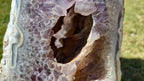 (+12 WEEKS!) Polished and Natural XXL Agate Amethyst Crystal Centred Geode x 1 From Maintirano, Madagascar
